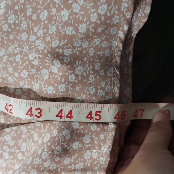 NWT ESSENCE COUTURE FLORAL FAUX WRAP A LINE BUTTON BOTTOM Midi Dress sz XL (12) - Picture 11 of 12